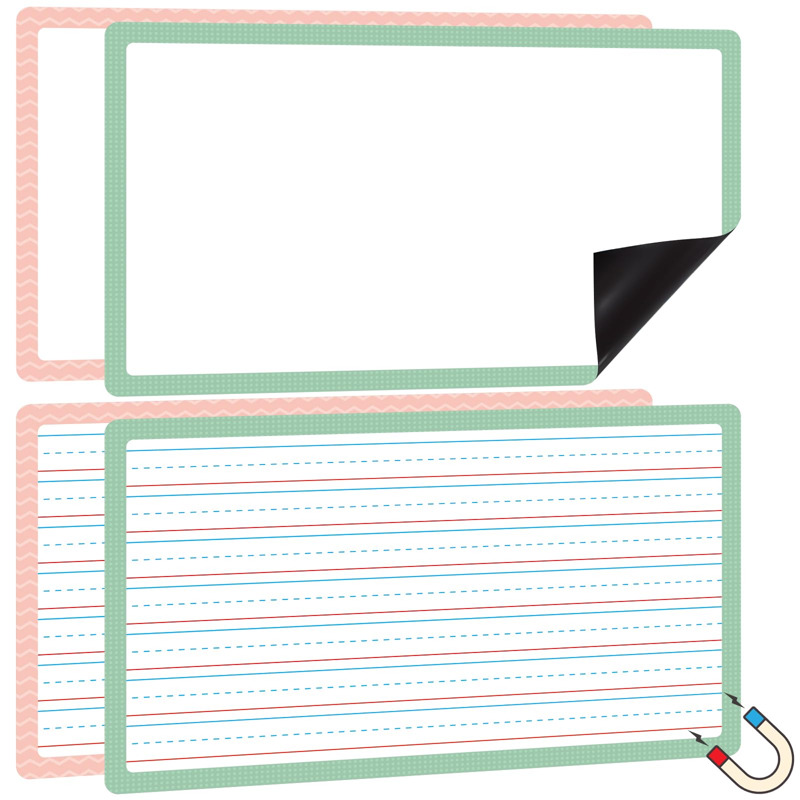 Papier ligné magnétique effaçable à sec format jumbo pour l'école et le bureau