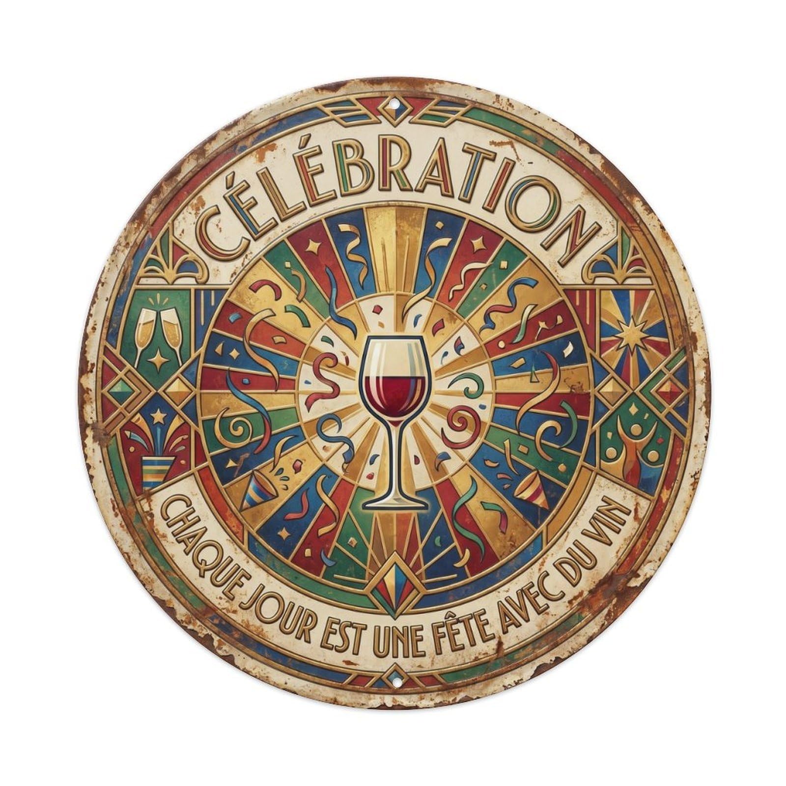 Celebration Humorous Gathering Celebration Vintage Metal Tin Sign Plaque Wall Decor for Cafe, Club Bar, Office, Garden Metal Poster 8x8Inch
