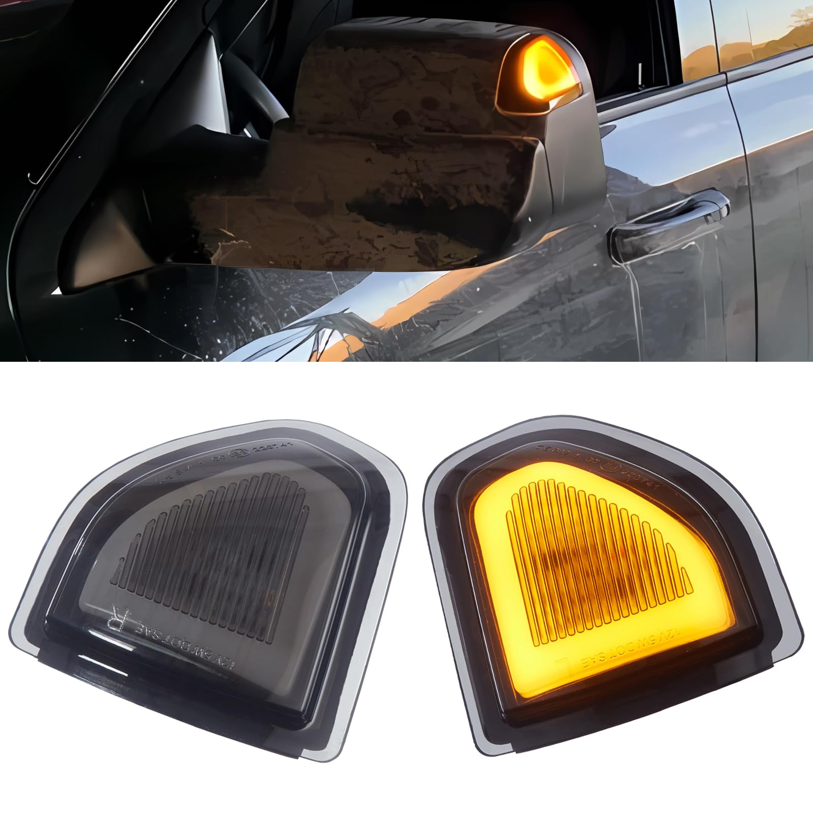 Amazon.com: Jinfili Amber Led Ram 2500 Side Mirror turn signal