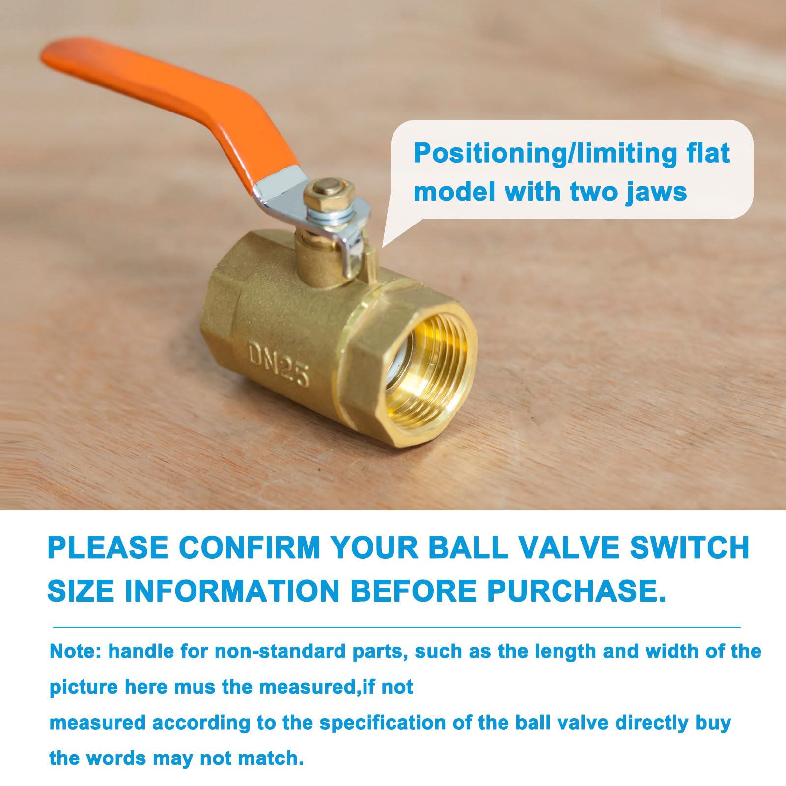 PATIKIL Lever Handle for Ball Valve 3pcs Metal Valve Handle Total Length 103mm with Hole Size 8x5x3mm for Outdoor Faucet Replacement Repair Hose Bib Blue - Image 4