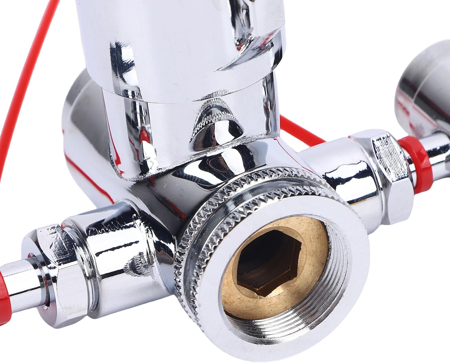 Fabater Faucet Mounted Eyewash Station, Brass 360 Rotatable Nozzle Emergency Eye Wash Kit, Eyewash Station for Sink with 3 Adapters for Laboratory, Factory, Office, Home
