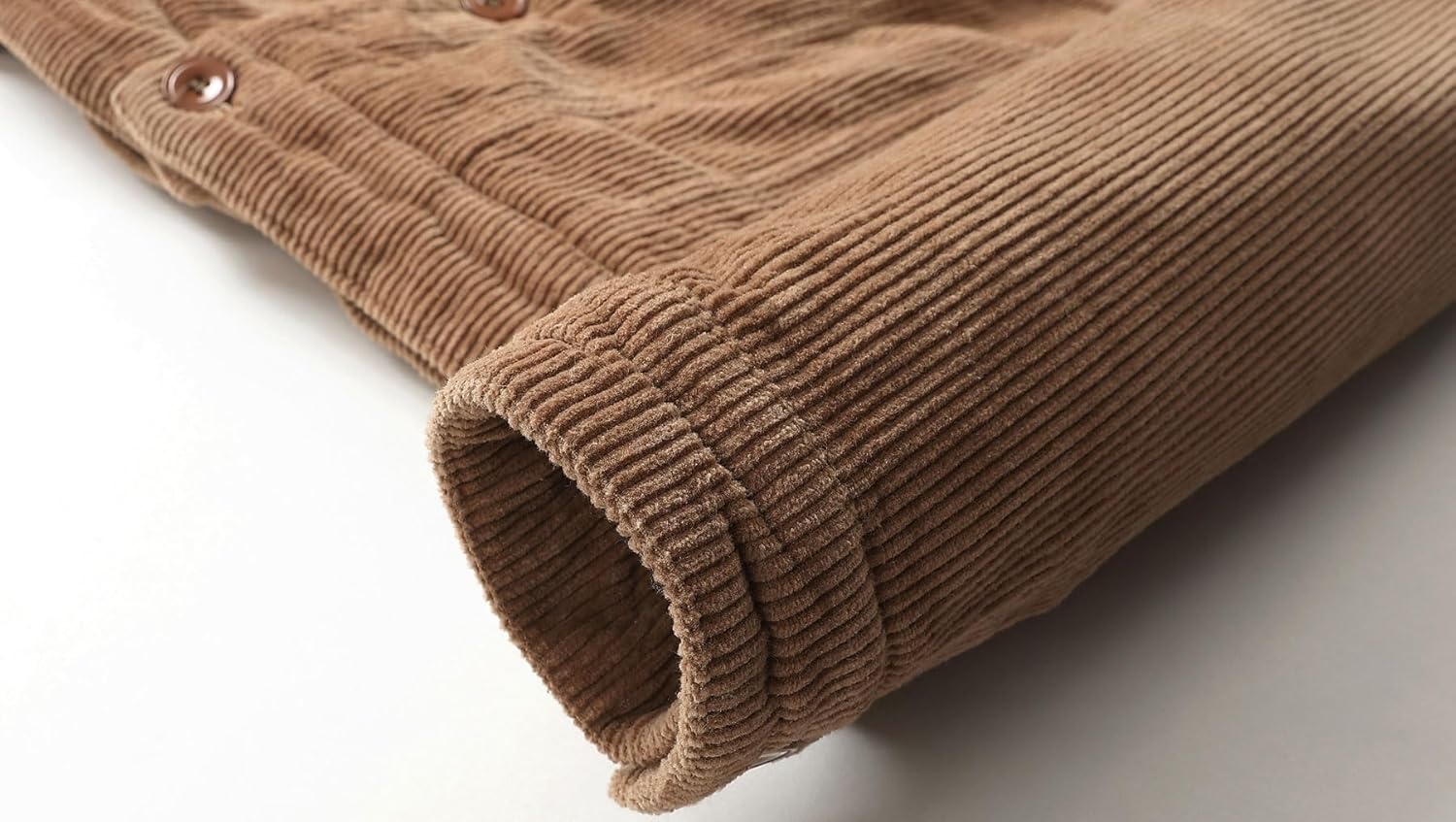 Men's Sherpa Lined Corduroy Jacket Casual Thickened Winter Warm Fleece Jacket Coat - Image 6