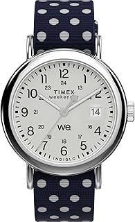 Timex Women's Weekender 40mm Watch - Blue Strap White Dial Silver-Tone Case