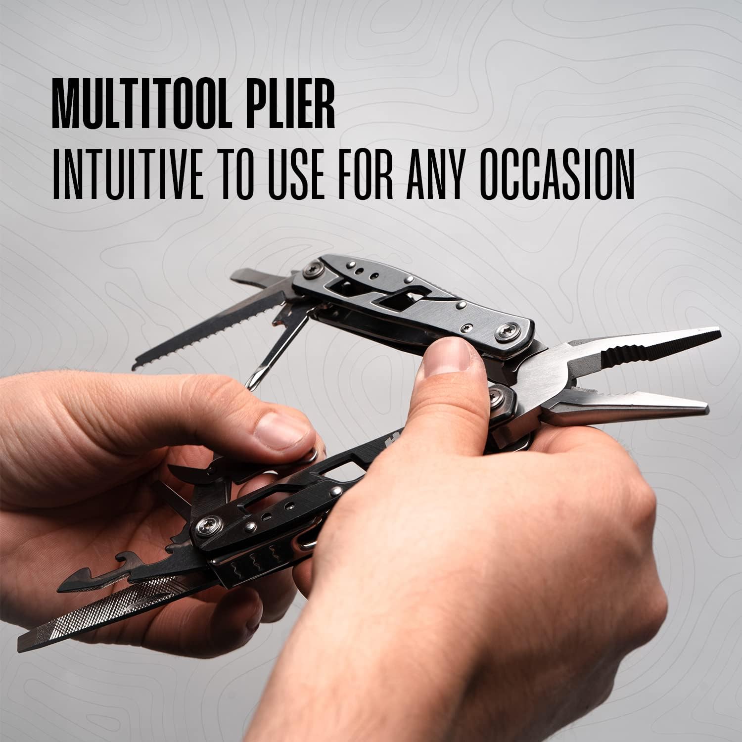 Multitool Plier - 12 In 1 Stainless Steel Pocket Multi Tool With Durable Sheath For Camping, Survival Gear - Safety Locking Camping Accessories With Cutter, Bottle Opener, Screwdriver by Hayvenhurst