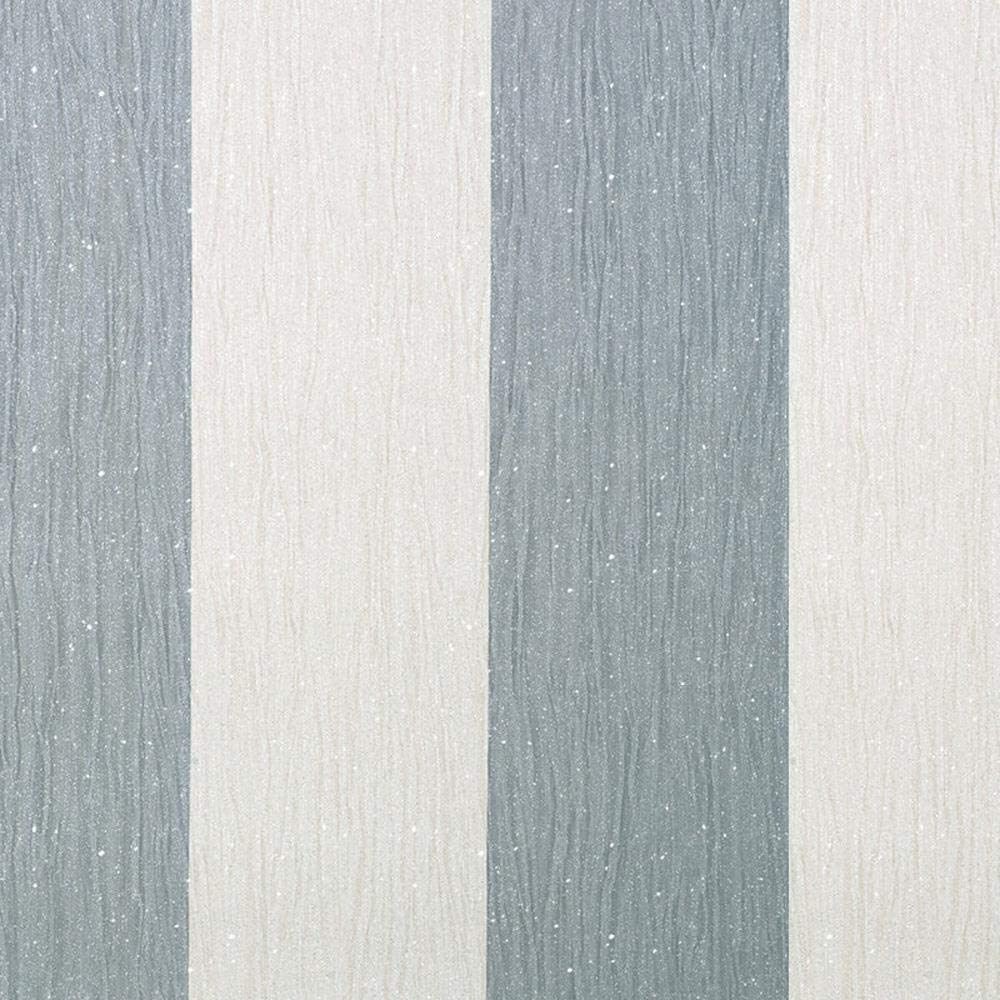 Crystal Stripe Wallpaper Silver Ivory Glitter Sparkle Striped Textured Vinyl from YöL