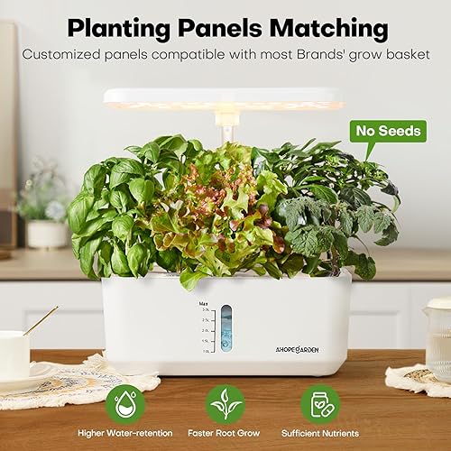 Miniatura 18 de Ahopegarden Sistema de cultivo hidropónico de jardín interior: 12 cápsulas Kit de germinación de plantas Kit de jardín de hierbas Lámpara de Blanco