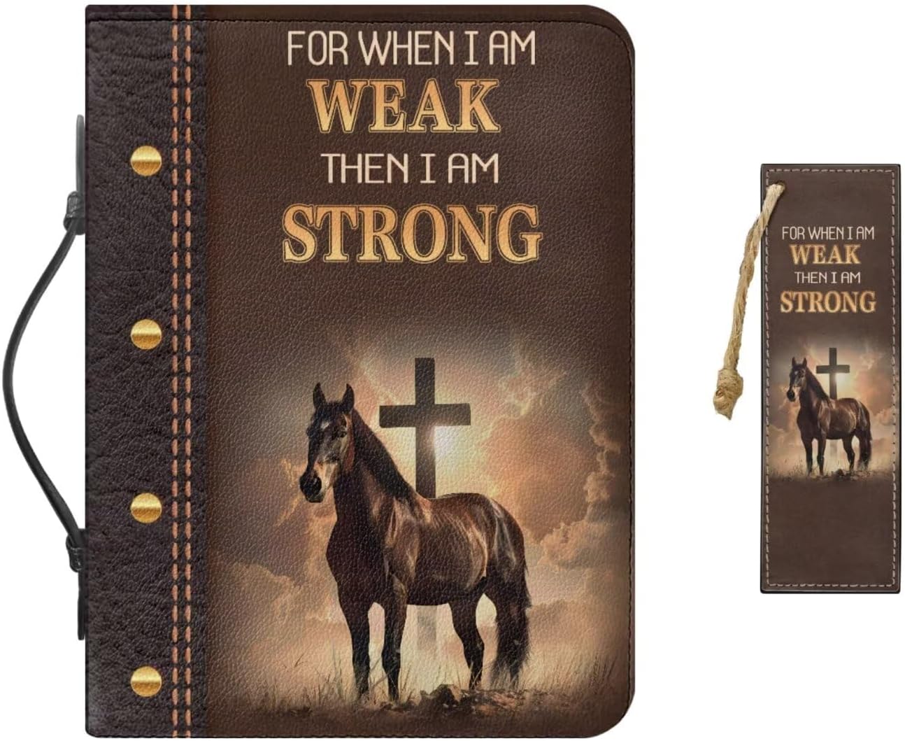 Bible Cover Case for Women Men Large Size Leather Bible Bag with Bookmark Womens Bible Carrying Case,Size M-2XL