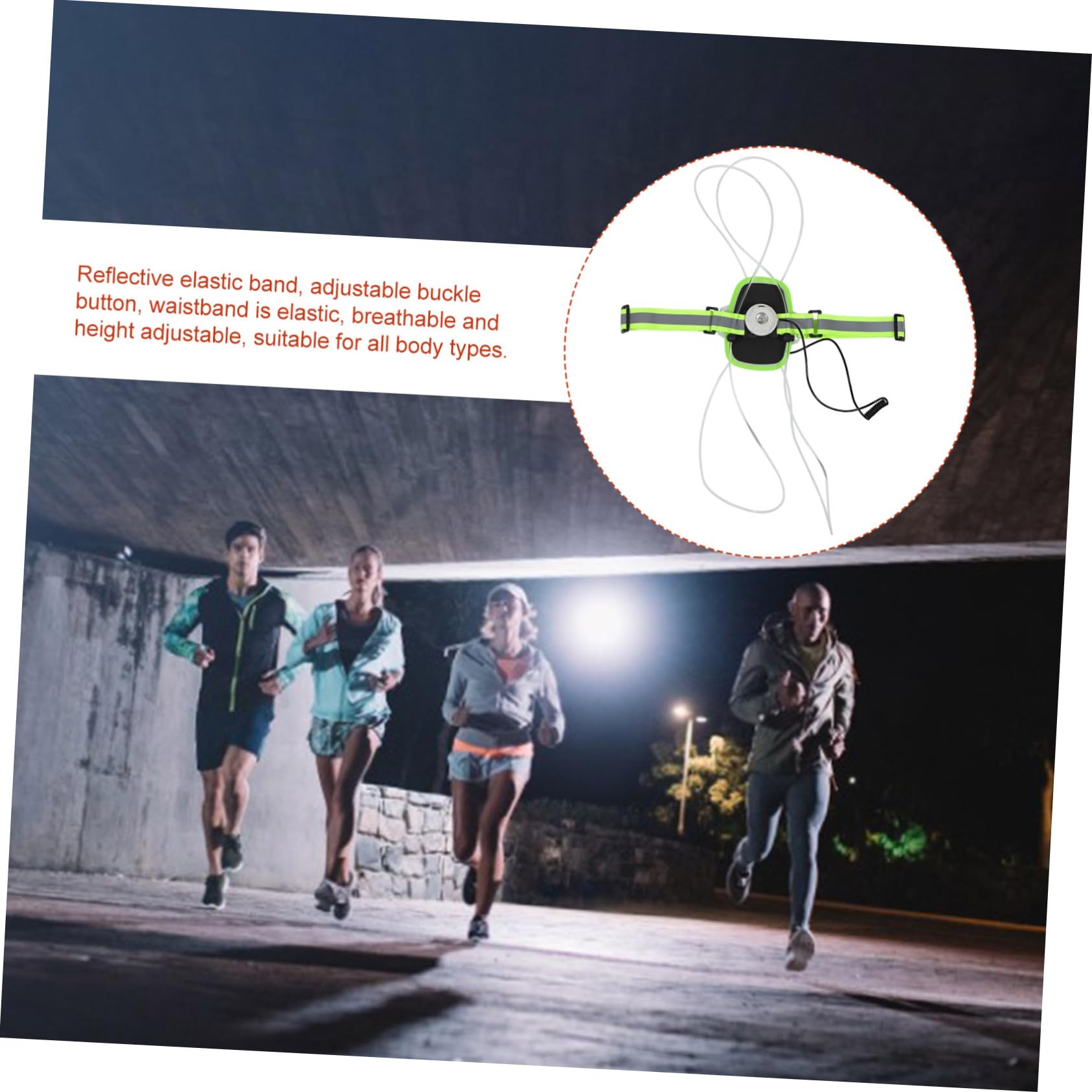 UPKOCH Gilet Riflettente Luminoso Ricaricabile 1200mah in Poliestere ABS | Gilet di Sicurezza Fluorescente per Sicurezza, Modalità Multiple, Altezza Regolabile, Accessori Running per Notte