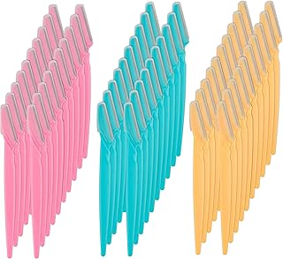 Eyebrow Razor, 60 Pcs Eyebrow Razors Multipurpose Exfoliating Dermaplaning Tool Trimming and Shaving Grooming Eyebrow Face...