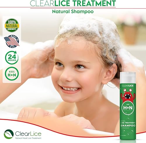 Miniatura 4 de Champú N1tratamiento para piojos ClearLice tratamiento natural de un día para cabeza piojos y sin pesticidas 8onzas