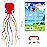 Hengda kite-Pack 3 Convention Colors-Beautiful Large Easy Flyer Kite for Kids-Software Octopus-It\'s Big! 31 Inches Wide with Long Tail 157 Inches Long-Perfect for Beach or Park