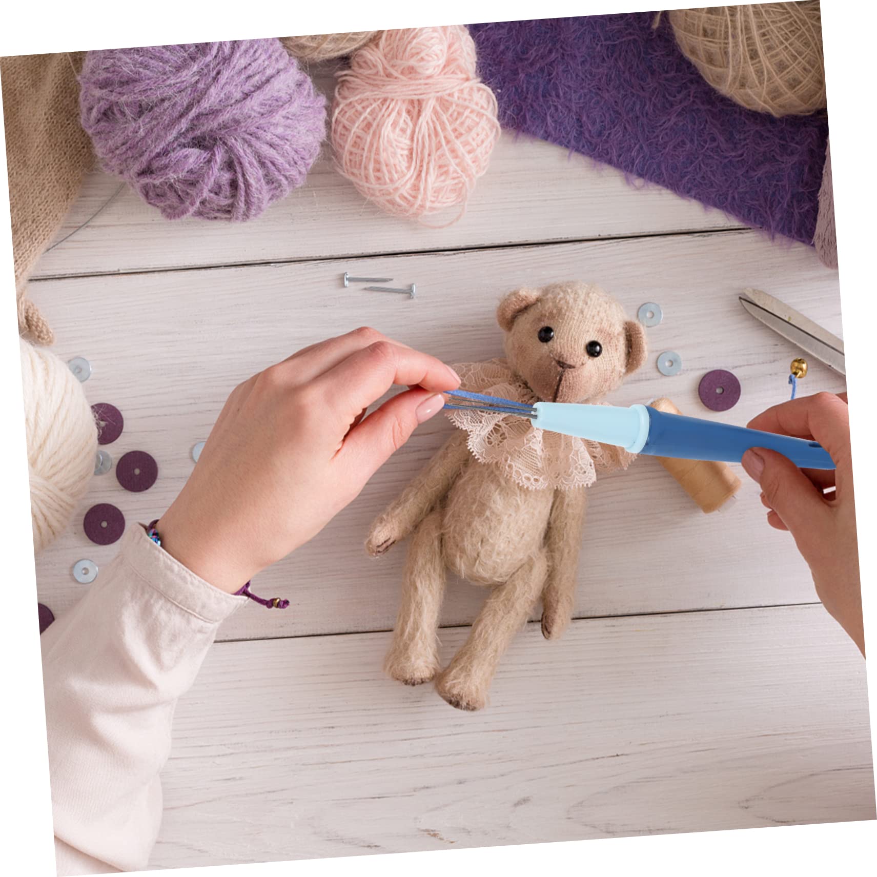 DOITOOL Sewing Embroidery Punch Needle Tool Kit Pcs Set Lightweight Easy Storage for Craft Work Embroidery Users and Clubs