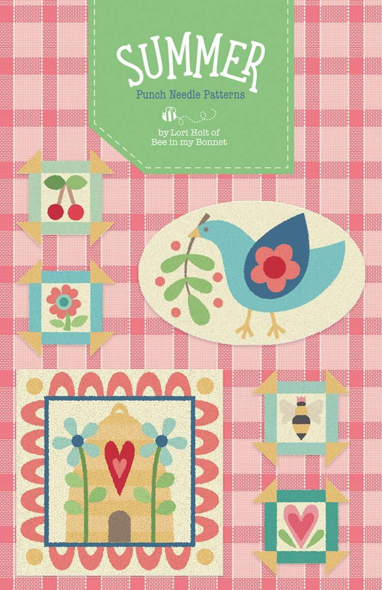 Riley Blake Summer Punch Needle Pattern by Lori Holt of Bee in My Bonnet and It’s So Emma, Perfect for Embroidery, DIY Crafting, and Home Decor