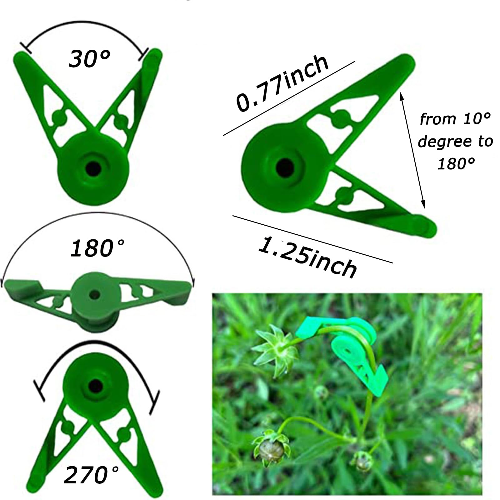 100 Clips De Support Pour Plantes à 90 Degrés Pour Changer La Direction De Croissance Des Plantes Rouge Et Vert 96675572