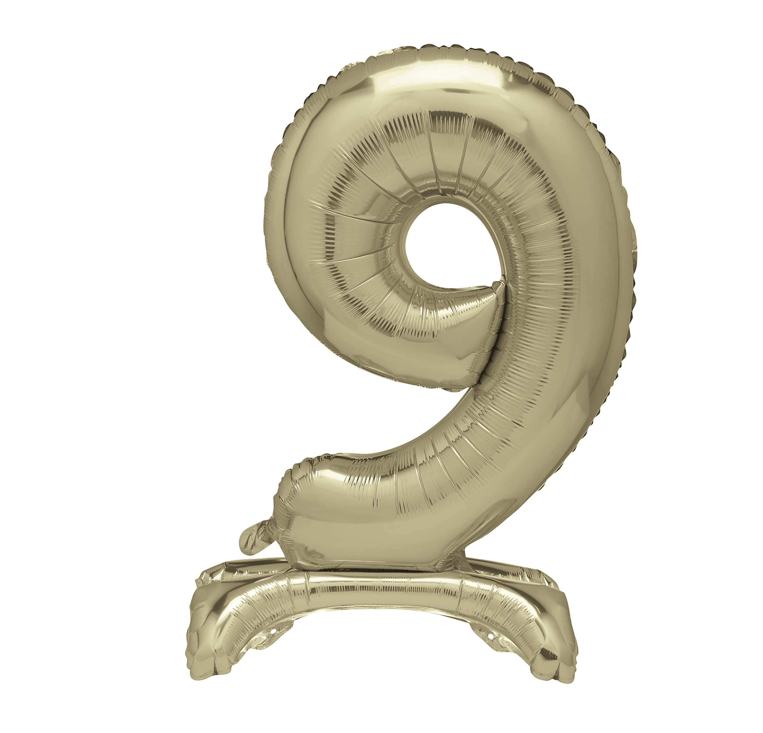 Palloncino Gigante Con Numero 9, 76 Cm, Oro, Per Compleanni E Feste