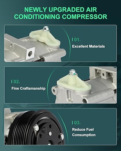 Miniatura 905 de SCITOO CO 10739C - Compresor de CA compatible con Honda Element 2.4L 2003 2004 2005 2006 2007 2008 2009 2010 2011