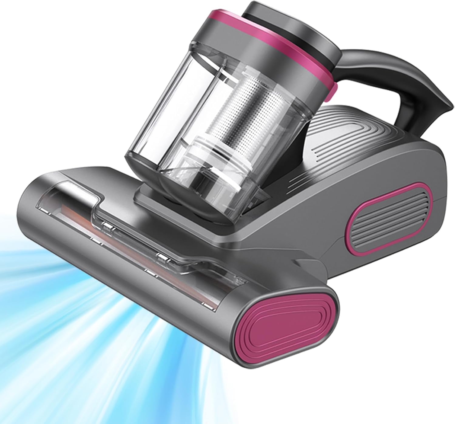 cauzyart Mattress Vacuum Cleaner,Cordless Bed Vacuum with Brushroll Rotation,Double-Cup & HEPA Filter,14Kpa Strong Suction Couch Vacuum (Cordless)