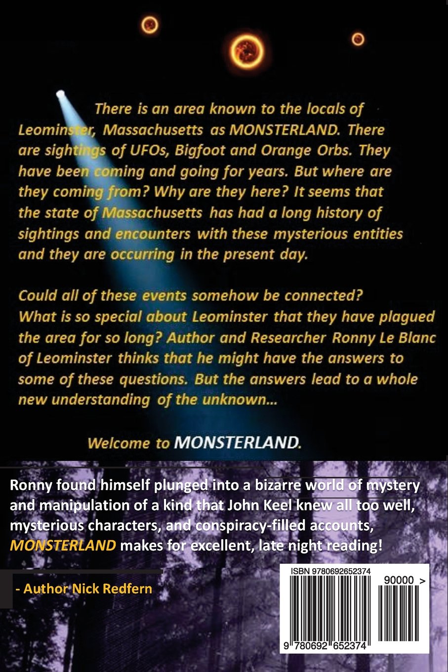 Monsterland: Encounters with UFOs, Bigfoot and Orange Orbs
