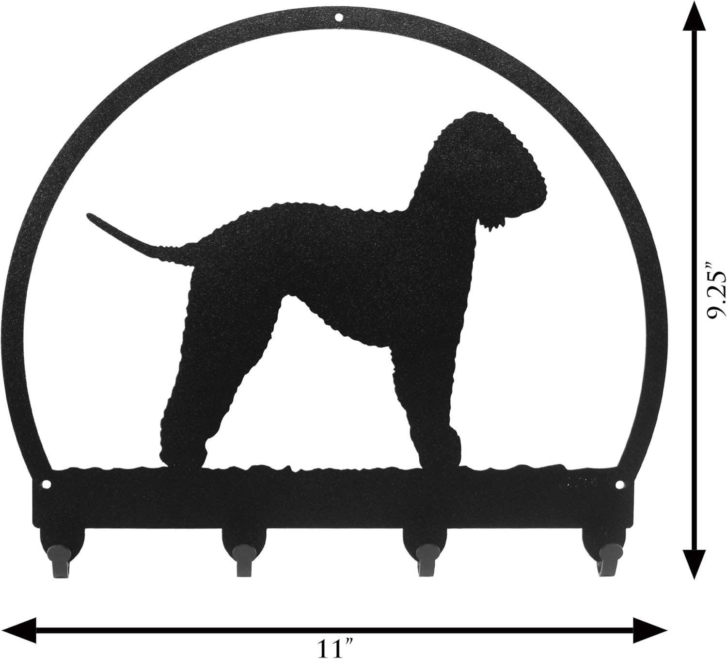 SWEN Products Bedlington Terrier Metal Key Chain Hanger - Leash Holder