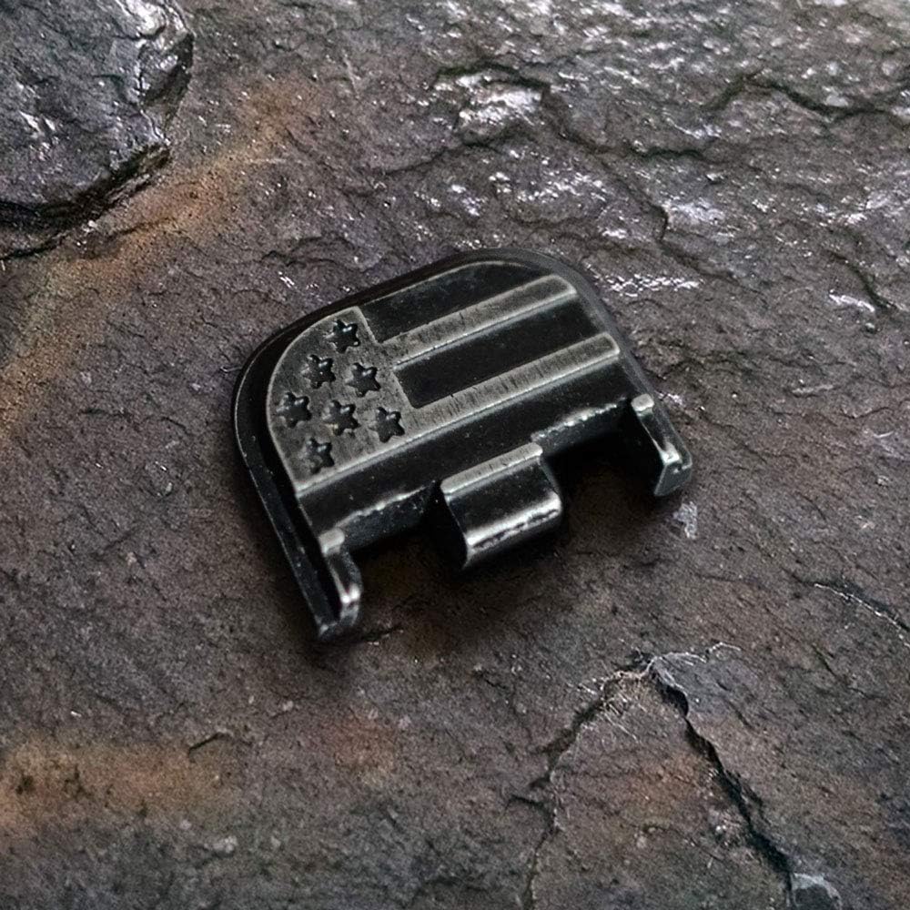 Cool Hand Stainless Steel Replacement Slide Back Plate for Glock, Fits Most Models Gen 1-5, Stone Wash, American Flag : Sports & Outdoors