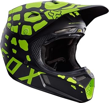 FOX Racing 17384-019-S Helmet, Black/Yellow, S : Amazon.it: Auto e Moto