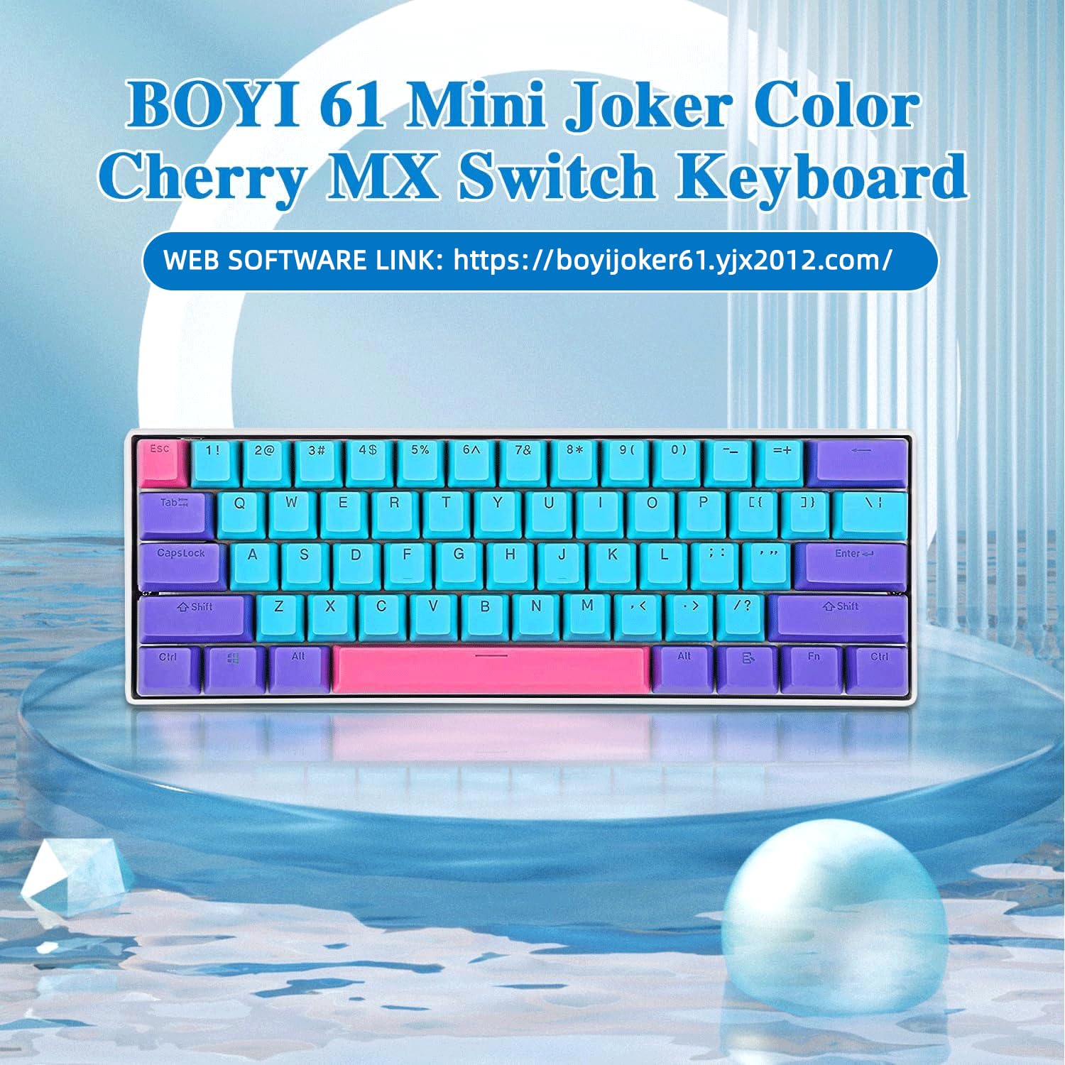 Amazon.com: BOYI 60% Wired 61 Mini RGB Mechanical Keyboard,PBT