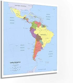 HISTORIX 2006 Latin America Map - 20x24 Inch Central and South America Wall Map - Ideal Home or Office Decor