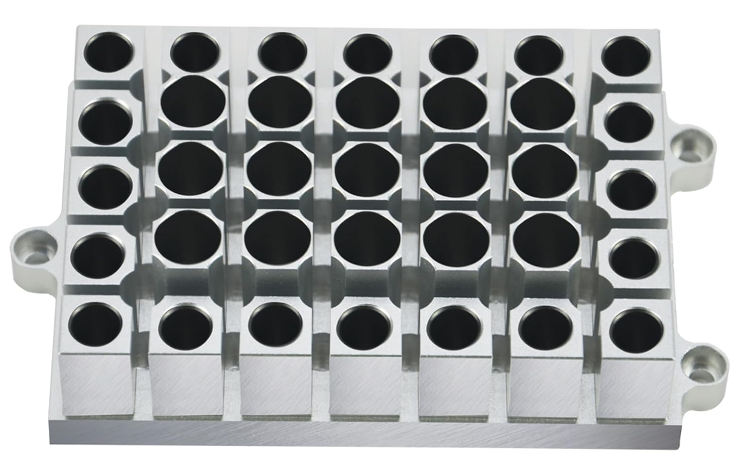 Dry Bath Module Block Universal Aluminum Incubator Block for 20 x 0.5ml + 15 x 1.5ml Centrifuge Tube Hole Diameter x Depth 8.1x26mm+10.5x31mm L*W*H 107 * 71 * 27(20Hole)+107 * 71 * 32(15Hole)