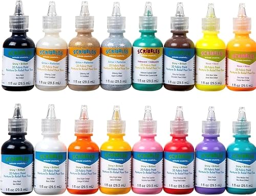 Miniatura 7 de Scribbles 13903 - Pintura de tela 3D brillante, color blanco