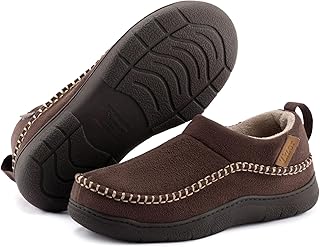 Men's Moccasin House Shoes Slippers Indoor Outdoor