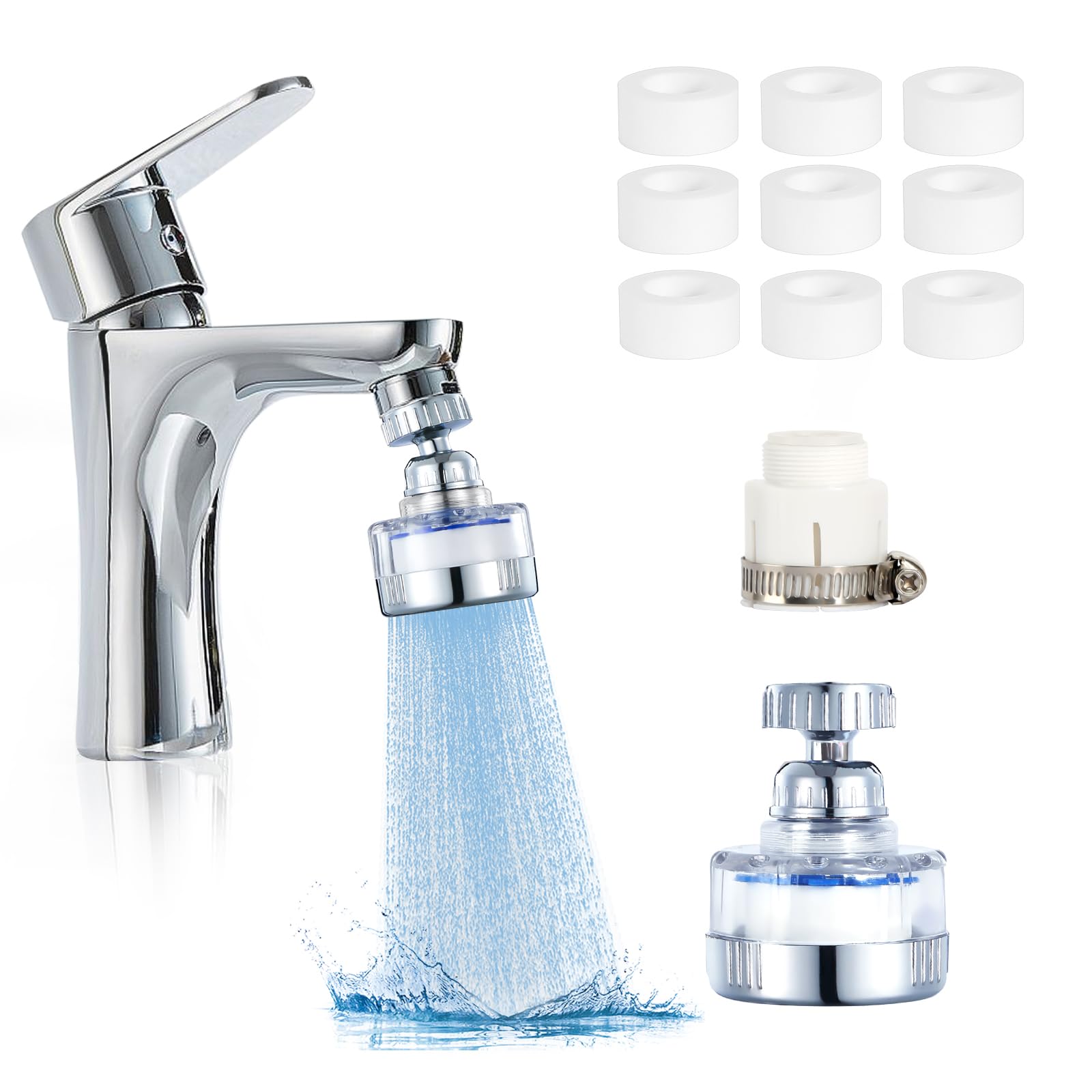 Filtro Acqua Per Rubinetto – Cartuccia In Fibra Di Carbonio, Rimuove Cloro E Impurità Fino Al 99,9%