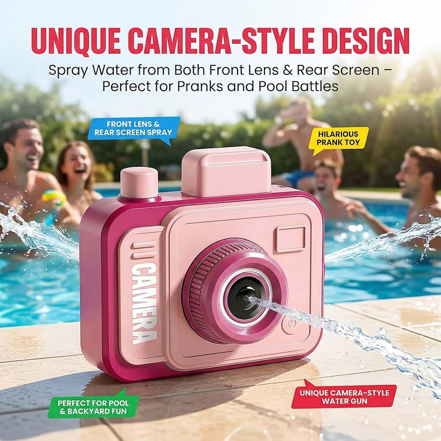 Camera Double Prank Water Gun - 2026 Prank Camera Water Gun