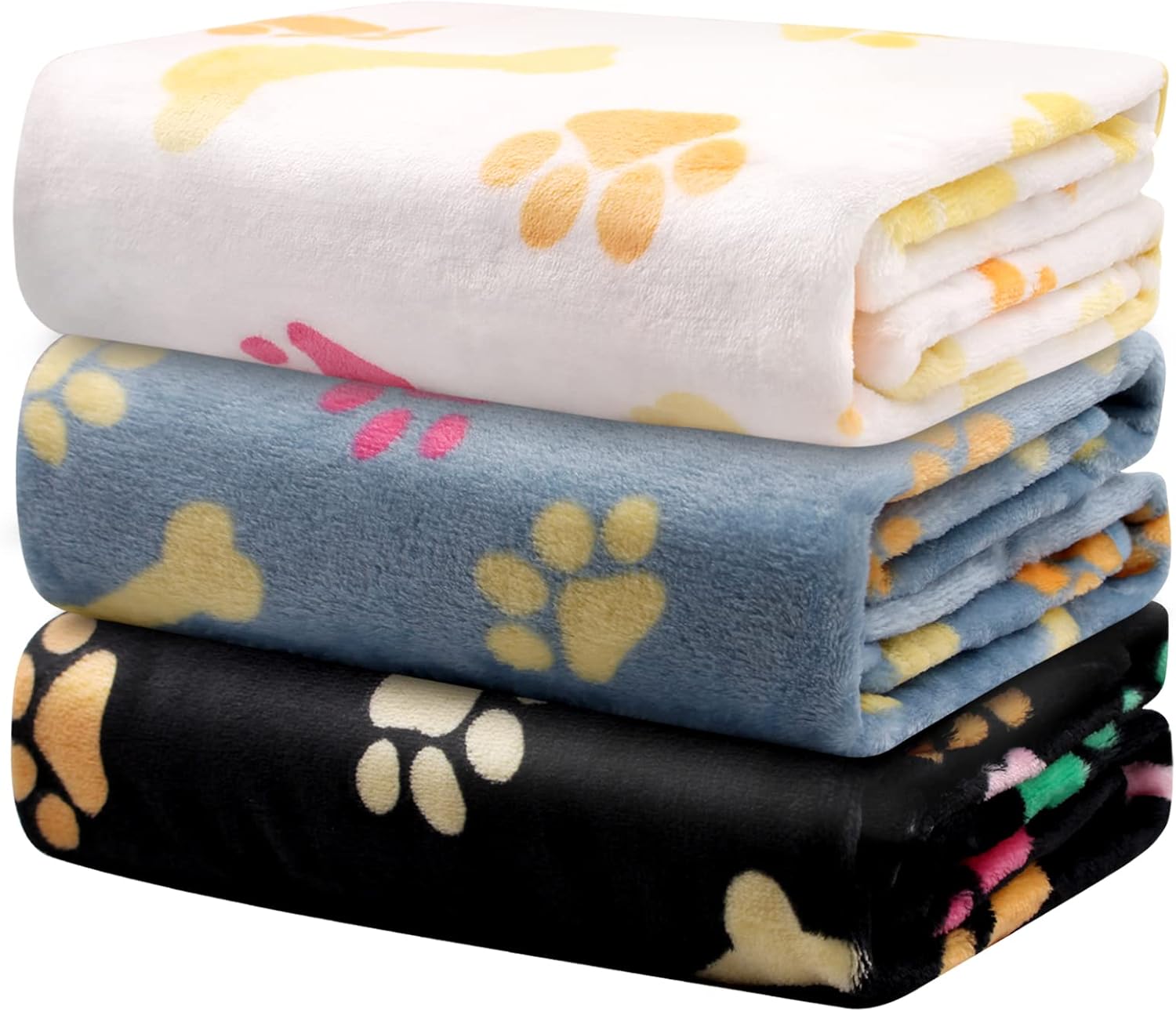 3 Pack Dog Blankets for Large Medium Small Dogs, Super