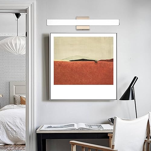 Miniatura 8 de Lámpara de tocador de baño cuadrada de níquel cepillado LED de 24 pulgadas, 14 W, 4000 K, luz blanca natural para pared, accesorios de iluminación