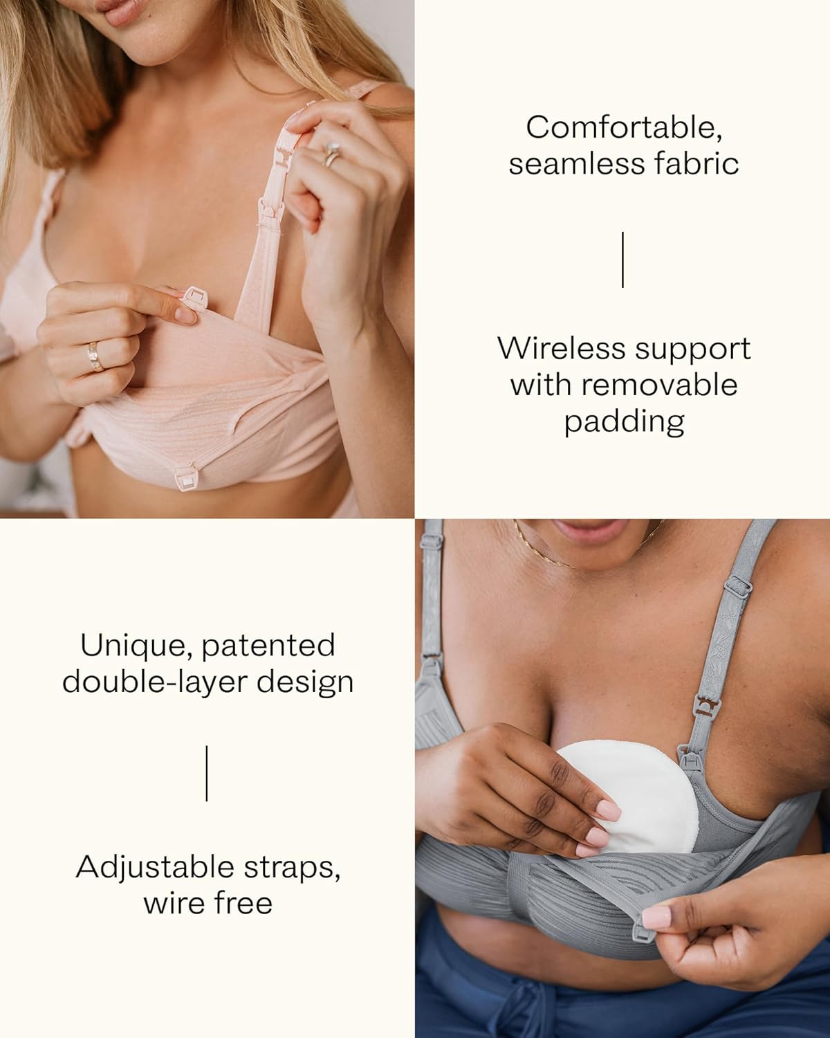 Kindred Bravely Sublime Pumping Bra Hands Free, Adjustable Pumping & Nursing Bra with EasyClip for All Breast Pumps - Image 5