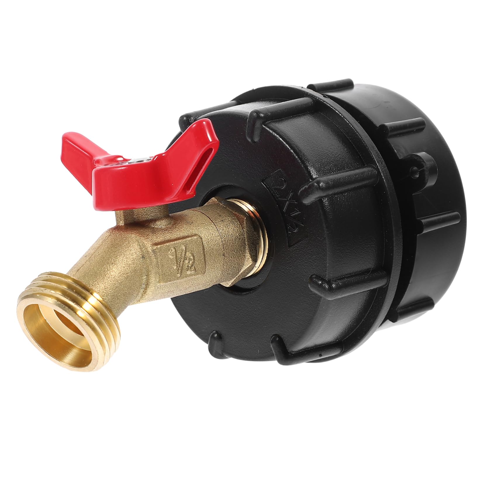 ibasenice 5 Piezas Accesorios De Conector De Cubo Adaptador De Agua del Tanque De Asas IBC Ajuste De Barriles De Tonelada Adaptador IBC y Grifo De Jardín IBC a 1/2 Grifo Abs