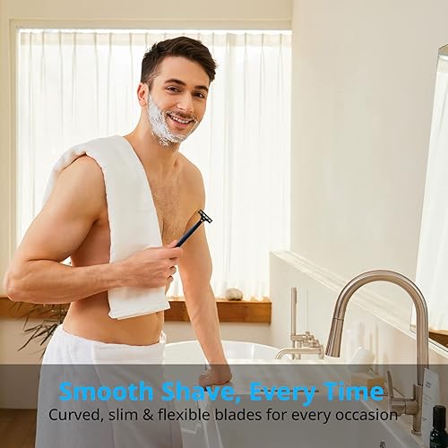 Miniatura 6 de Dorco Pace 2 Plus - Maquinilla de afeitar desechable, 2 cuchillas, cabezal pivotante, flujo abierto para un fácil enjuague, tira lubricante, mango