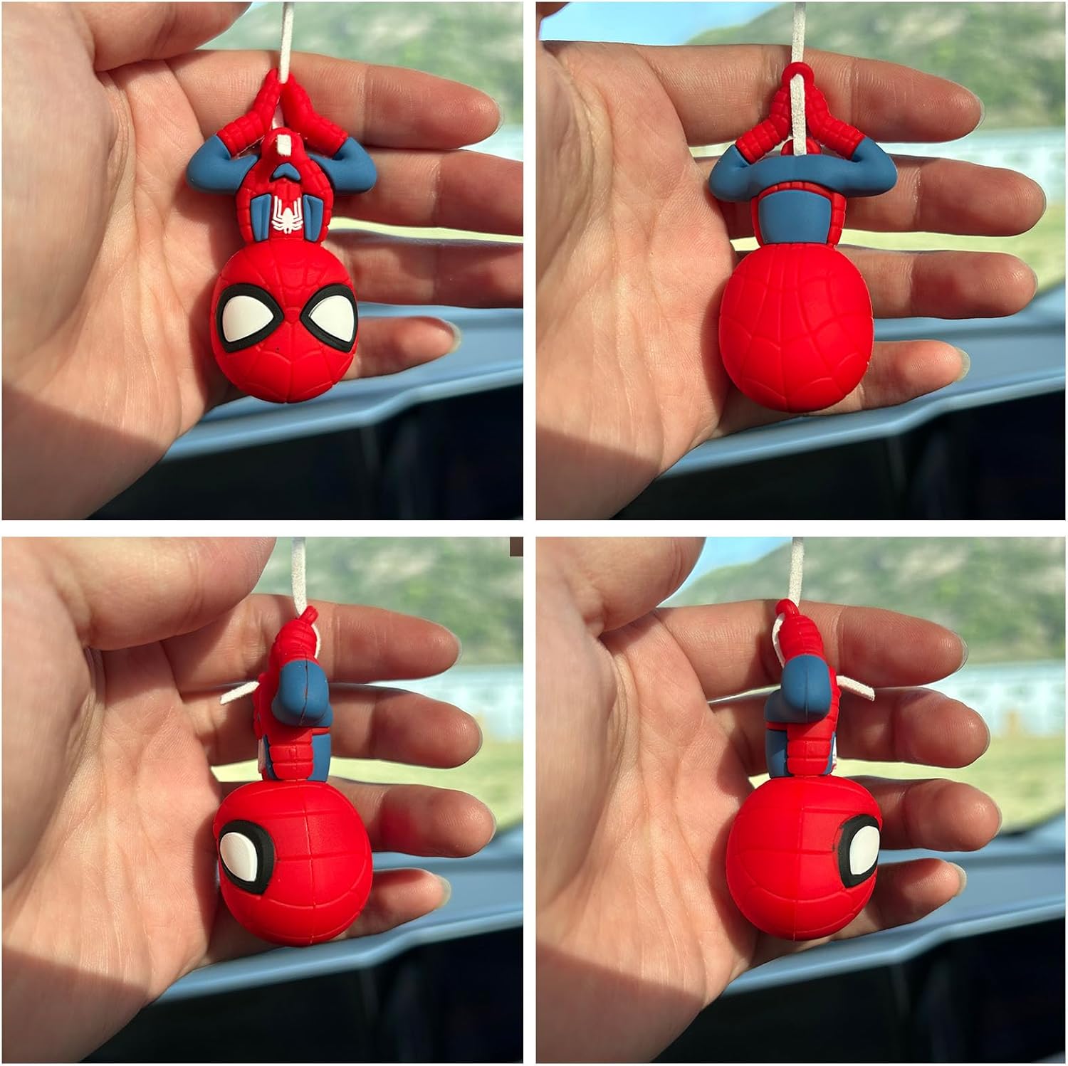 Swing Spider Car Accessory, Rear View Mirror Hanging Decor, Cool Car Accessories for Office, Home, Birthday, Funny Gift (F)