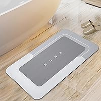 Vista 16 de Housego Juego de 3 tapetes mágicos de baño absorbentes, alfombras de piso de secado rápido, antideslizantes, con parte trasera de goma para baño