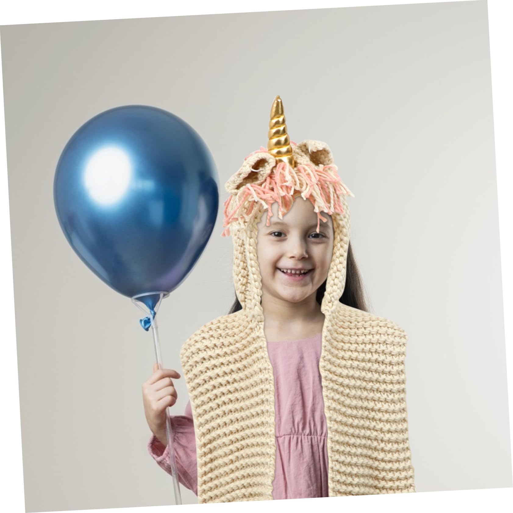 Holibanna 1pieza Bufanda Capucha De Unicornio para Niño Niña Gorro De Cálido y Cómodo para Invierno rol