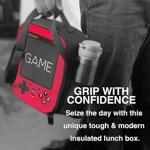 Miniatura 7 de Lonchera térmica para niños y niñas, bolsas de almuerzo reutilizables, bolsa impermeable con correa ajustable para el hombro y soporte para botella