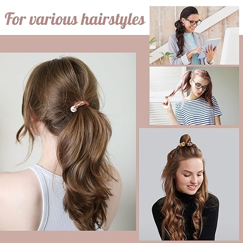 Miniatura 10 de Pulsera de lazos para el cabello estilo bohemio para mujer, cabello grueso, Lolalet súper linda, suave trenzada, bandas elásticas para el cabello, 7