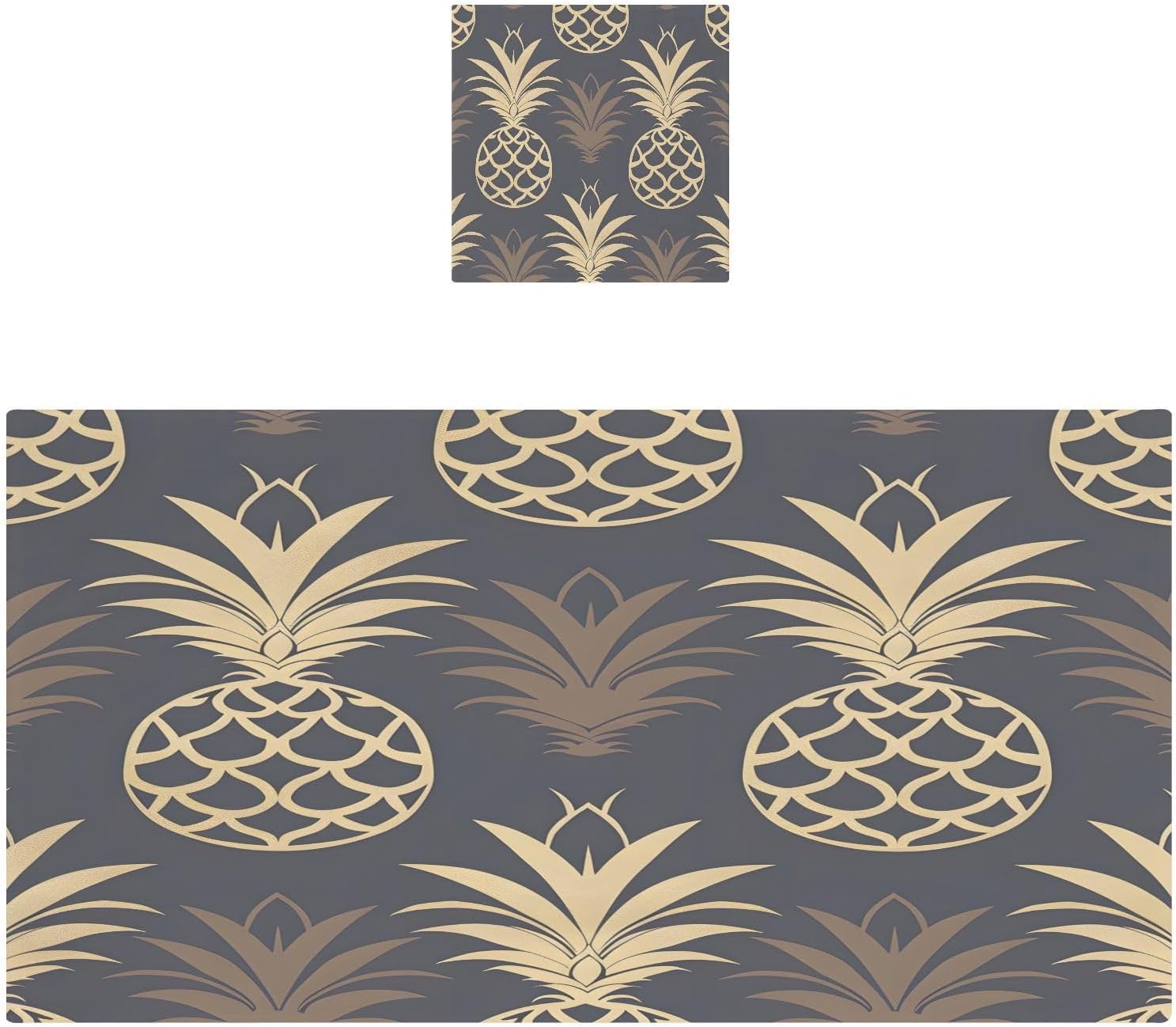 Hand Towels Premium Soft and Highly Absorbent Pineapple Abstract Pattern 2 Pcs Towels for Bathroom Set 100% Cotton Decorative Face Towels