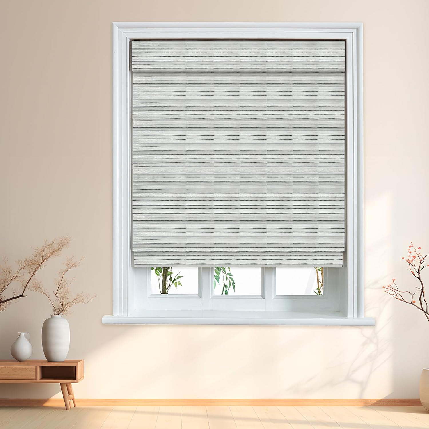 Bamboo Shades No Tools Required,Custom Blinds for Windows and Doors