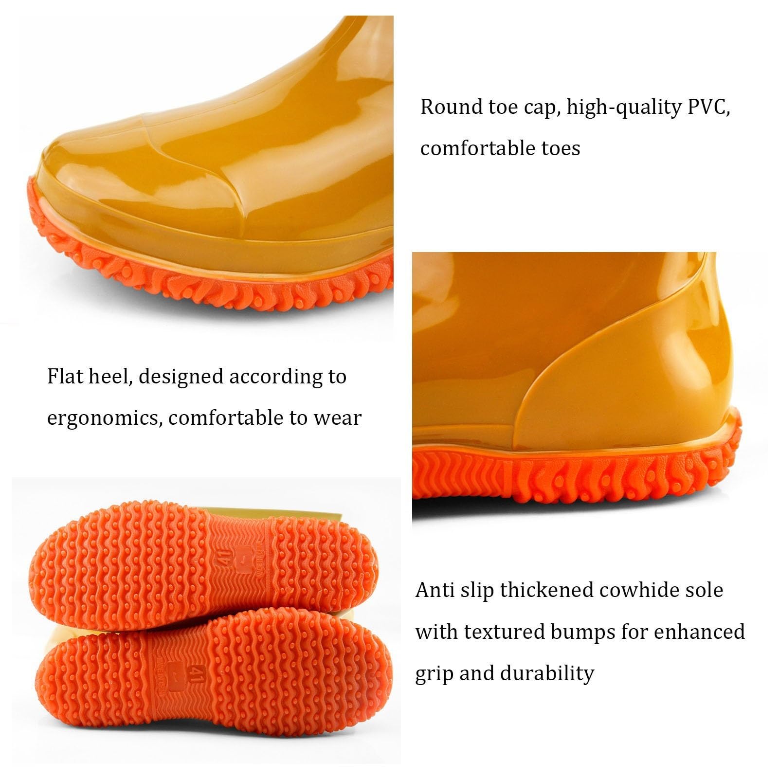 Watstiefel Watstiefel Für Herren Und Damen, Für Angeln Und Jagen, Leichte wasserdichte Hüftstiefel Aus PVC, Für Den Außenbereich, Kniehoch, 60 cm