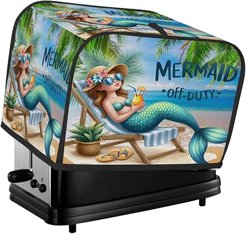 Miniatura 34 de Cubierta moderna para tostadora de uvas de vino tinto, protección de 2 rebanadas contra el polvo y las huellas dactilares, fundas para pan, fundas