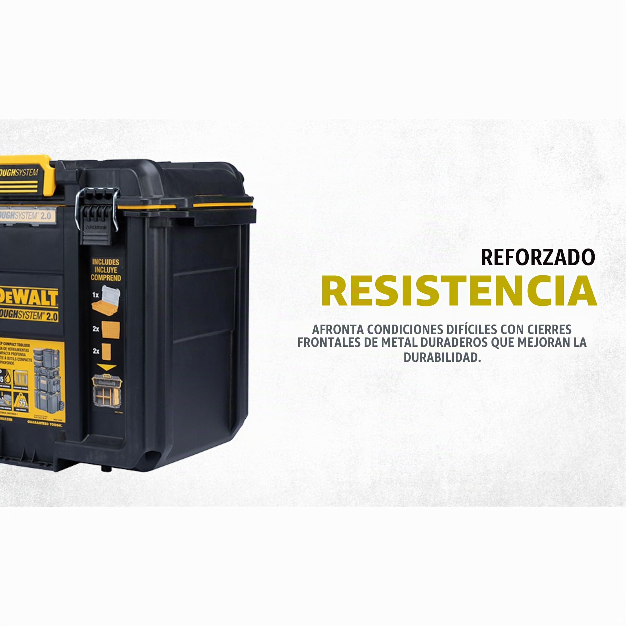 DEWALT TOUGHSYSTEM 2.0 Caja de herramientas compacta y duradera con separadores extraíbles (DWST08035)