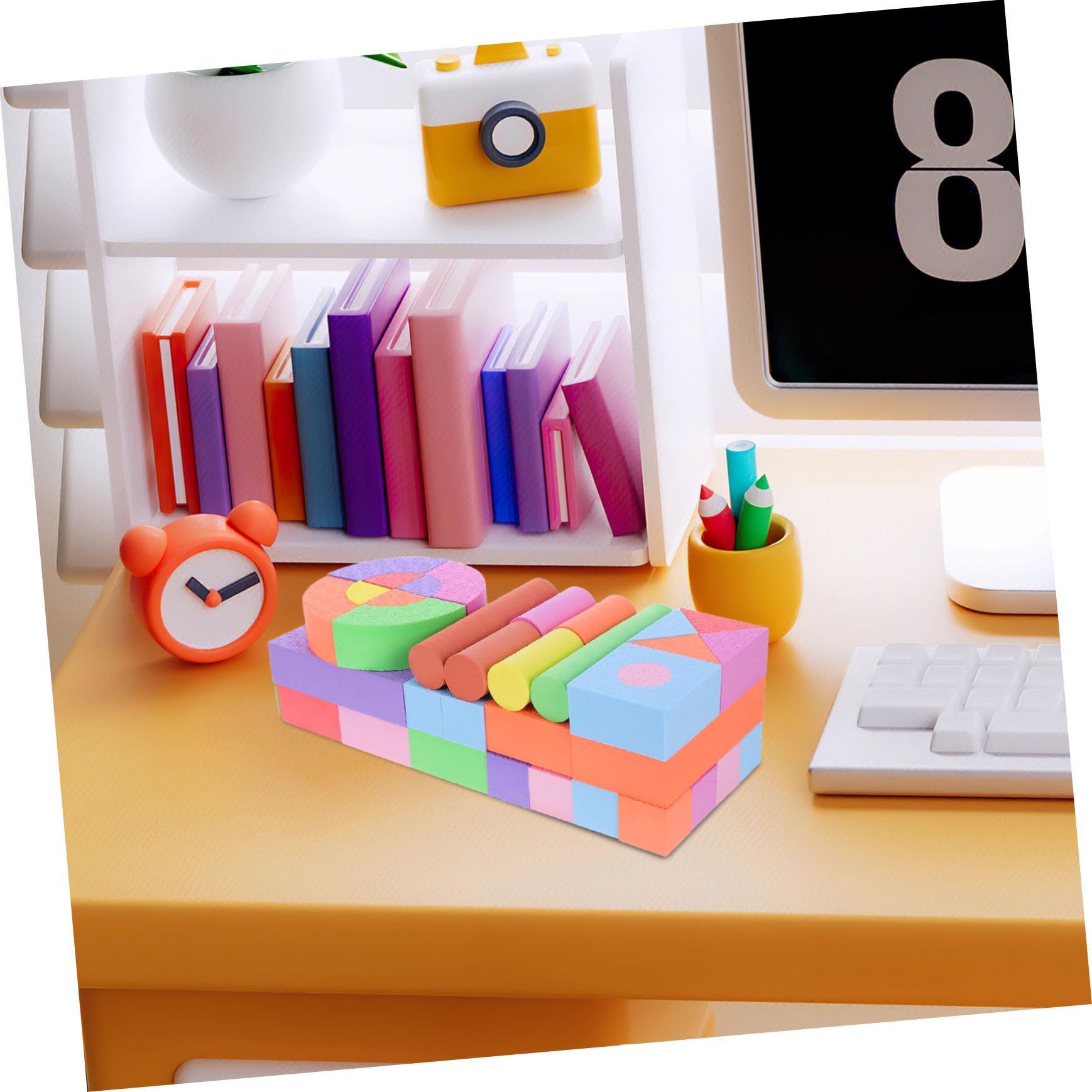 Gatuida Blocs Eva en Mousse Souple 100pcs pour Garçon et Filles, Jouet D'éveil Montessori, Couleurs Vives et Formes Variées, Sûr et Éducatif pour Bébé et Garçon et Filles