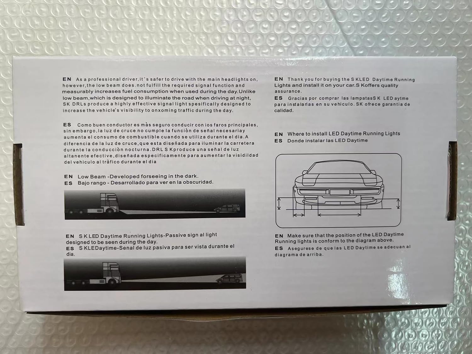COB LED Tagfahrlicht rund, dimmbare Tagfahrleuchten, mehr als ECE R87, DC 12V, Weiß