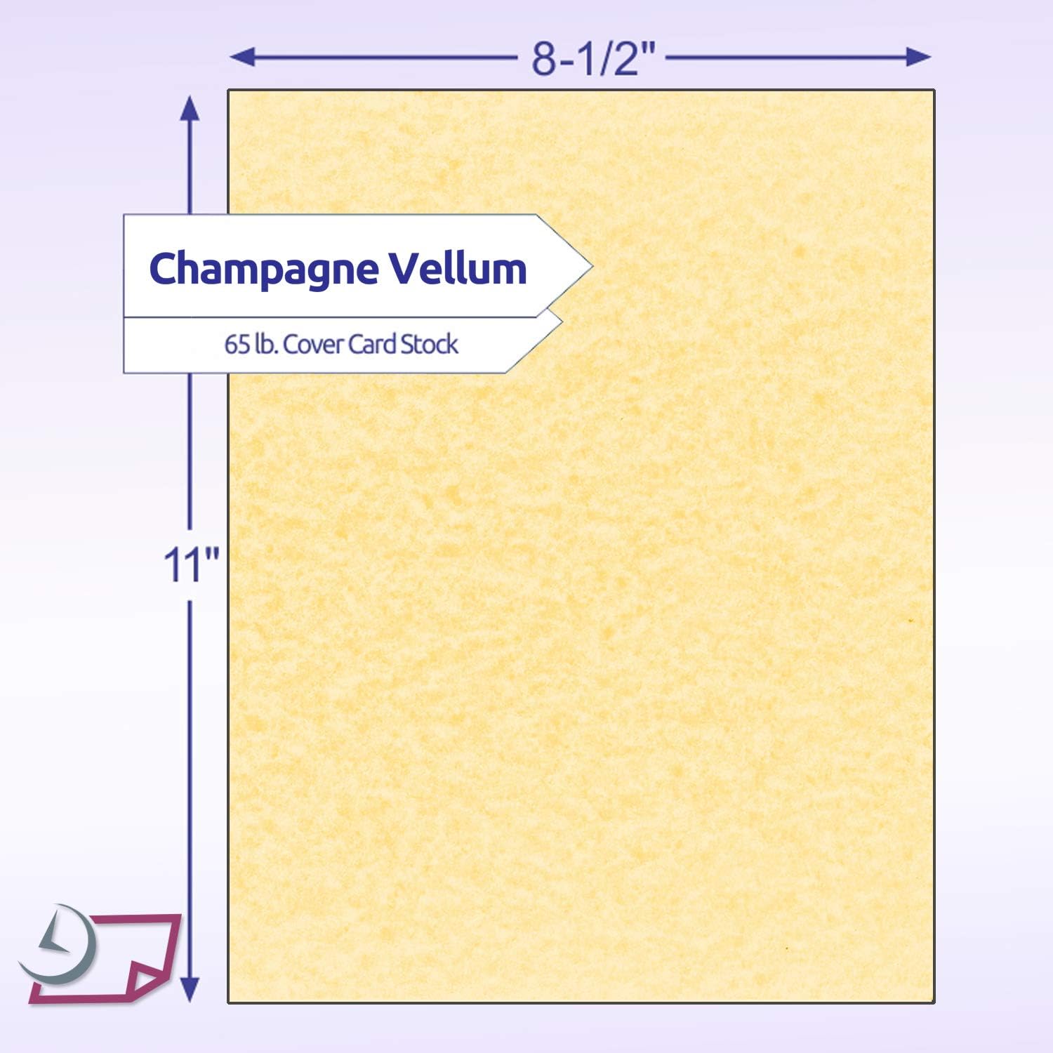 NextDayLabels - Pack of 50 Sheets - 8-1/2" x 11" - Letter Size - 65 lb. Parchment Cover Card Stock, Made in The USA (Champagne)